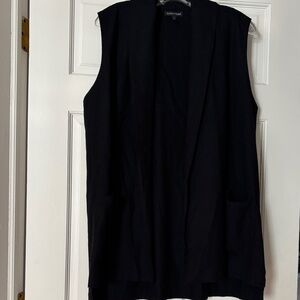 Elegant Black Sleeveless 100% Wool tunic by Eileen Fisher